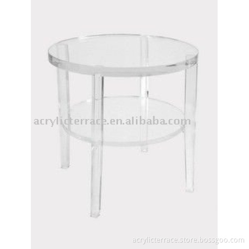acrylic round cocktail coffee table